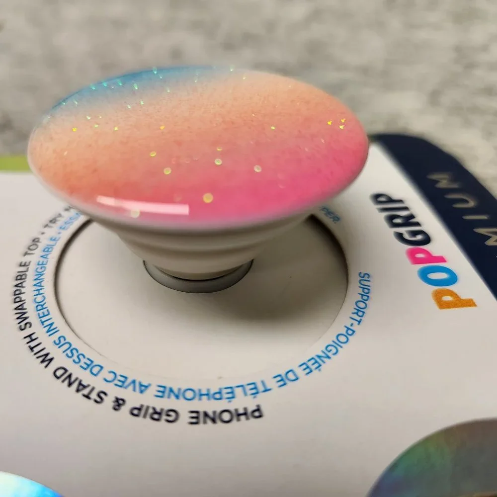 Glitter Pastel Morning Premium Popsockets Single Grip & Stand Phones Holder